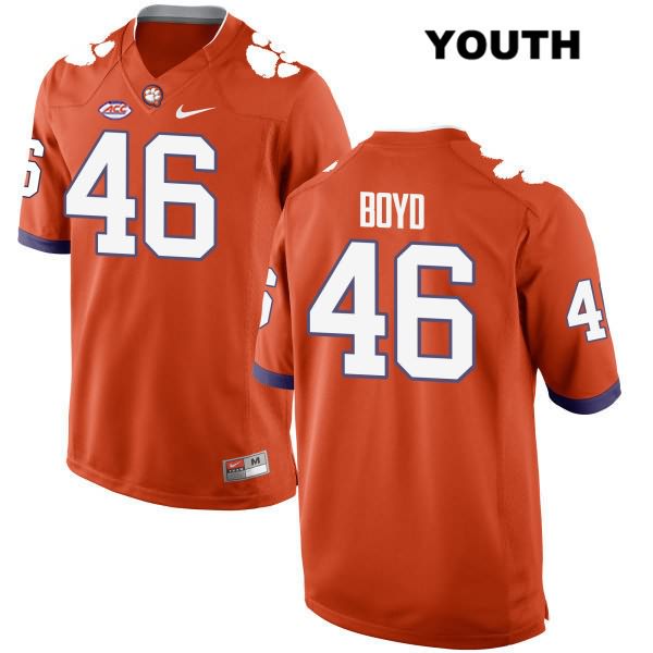 Youth Clemson Tigers #46 John Boyd Stitched Orange Authentic Style 2 Nike NCAA College Football Jersey PCC0746OZ